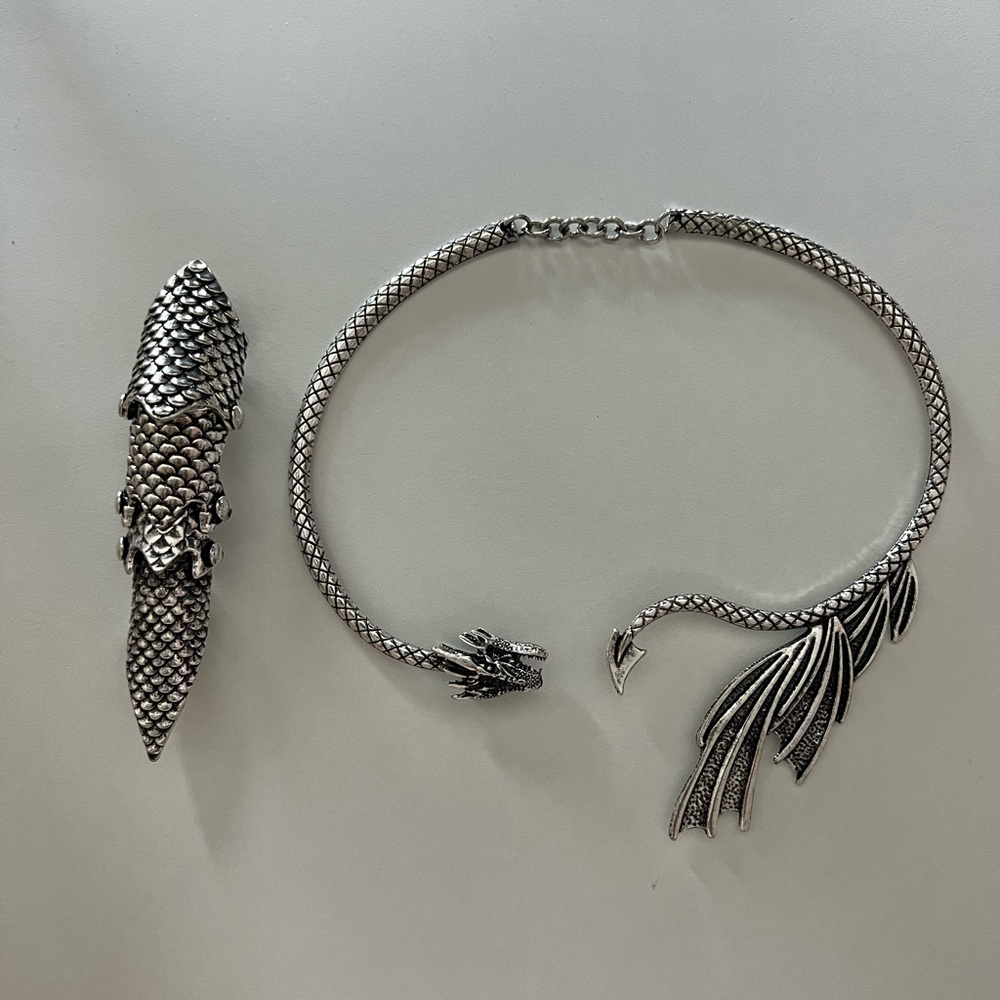 Dragon necklace and ring